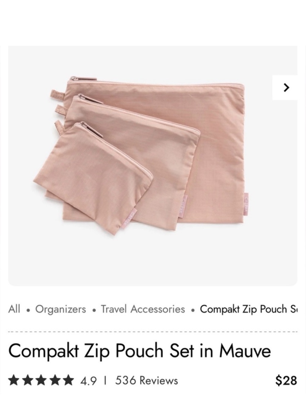Calpak Zip Pouches
